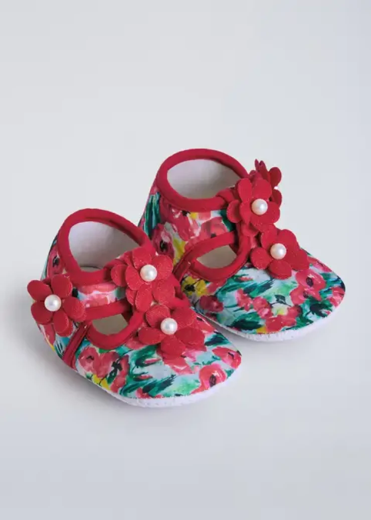 Floral Applique Booties