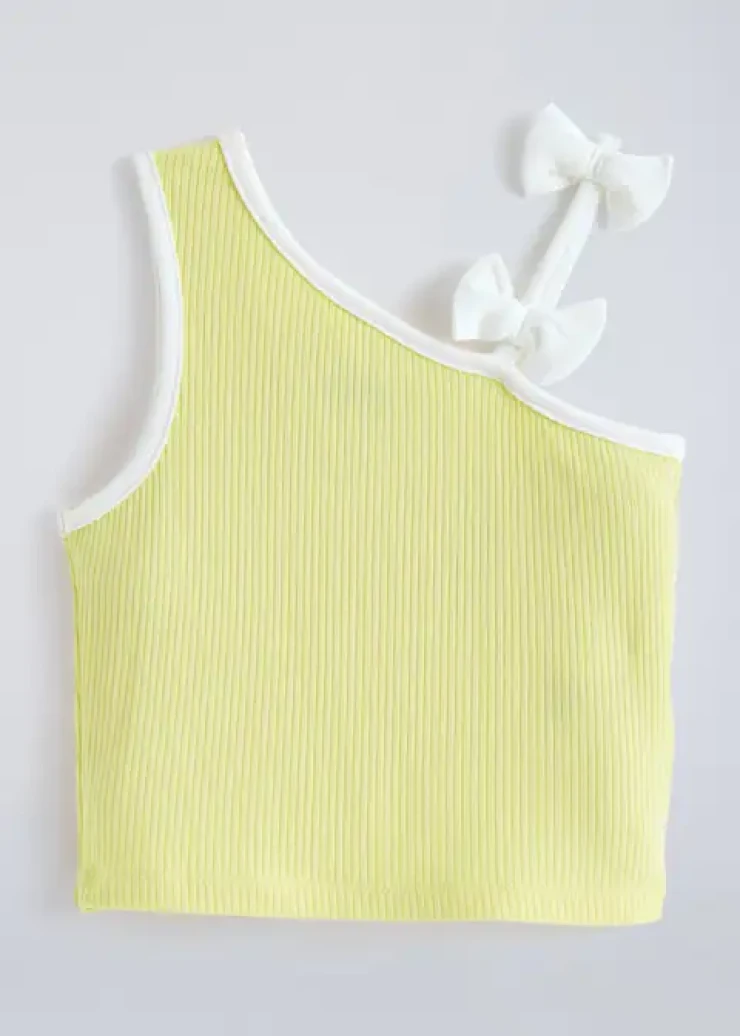 Bow Applique Textured T-shirt