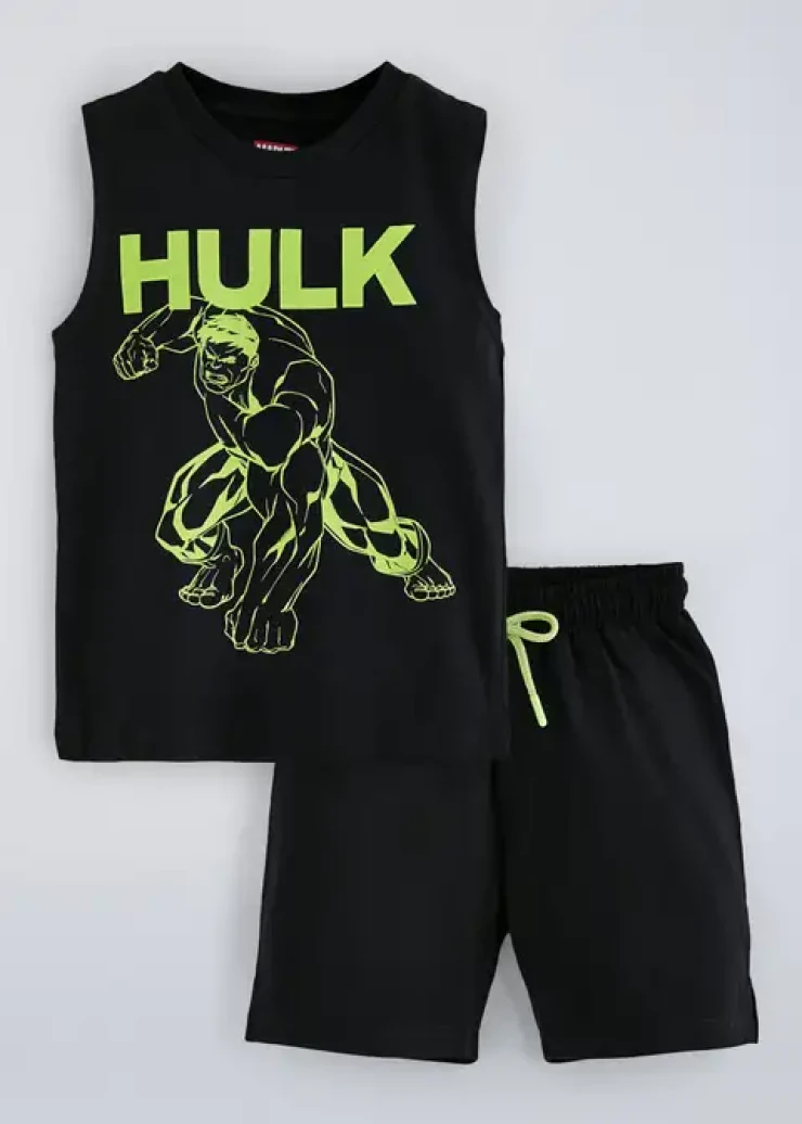 Hulk Cotton Jersey Short Set